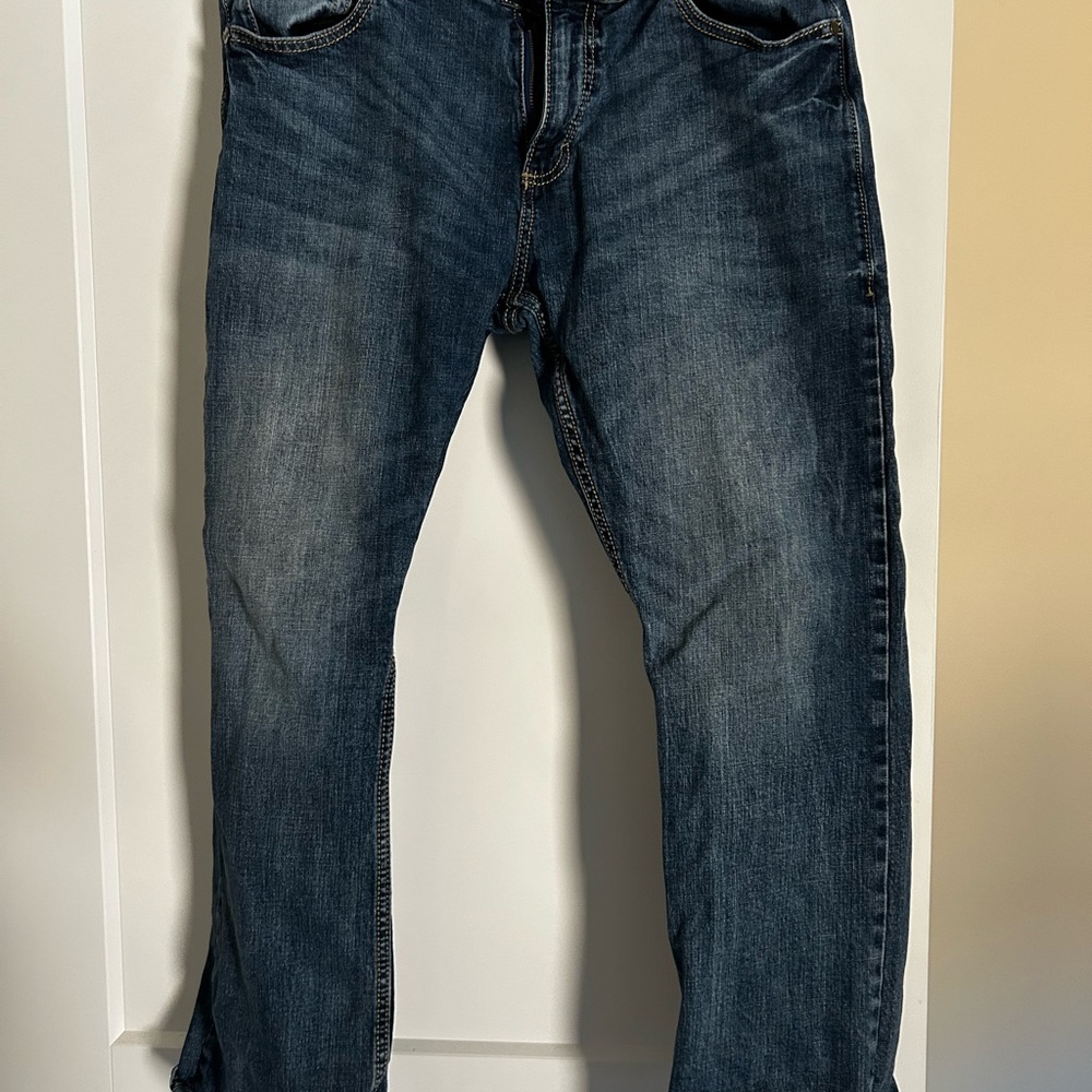 Wrangler Men's Dark Blue Straight Jeans